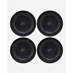 Tallerken, Serveur, Sort, 4 stk.