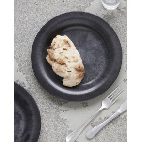 Tallerken, Serveur, Sort, 4 stk.