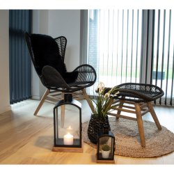 gte sort Lammeskind - 50 x 85 cm.