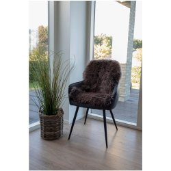 gte brunt lammeskind - 50 x 85 cm.