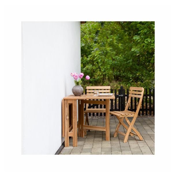 Expa - Spisebord med folde funktion, teak, 65 x 130 cm.