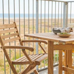 Expa - Spisebord med folde funktion, teak, 65 x 130 cm.