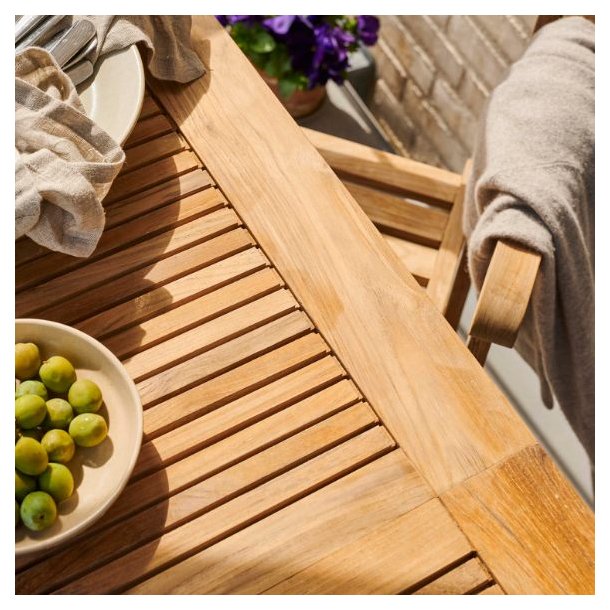 Expa - Spisebord med folde funktion, teak, 65 x 130 cm.
