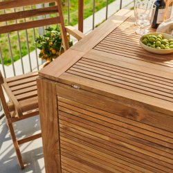 Expa - Spisebord med folde funktion, teak, 65 x 130 cm.