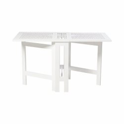 Expa - Spisebord med folde funktion, hvid mahogni, 65 x 130 cm.