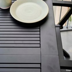 Expa - Spisebord med folde funktion, sort mahogni, 65 x 130 cm.