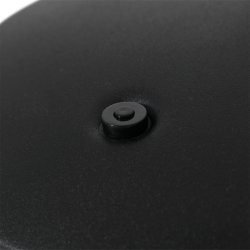 Plate - bordlampe i stl eller sort metal sammen med en glasskrm