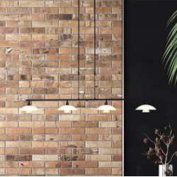 Plate - loftlampe i sort metal ned fire skrme i glas