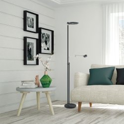 Big-Ben - Guldlampe i sort metal med 2 lyskilder