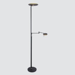 Big-Ben - Guldlampe i sort metal med 2 lyskilder