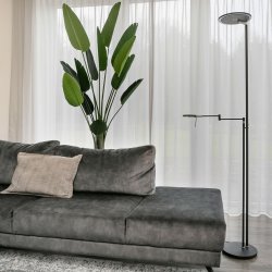 Big-Ben - Guldlampe i sort metal med 2 lyskilder