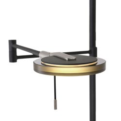 Big-Ben - Guldlampe i sort metal med 2 lyskilder