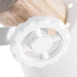 Puerto - Gulvlampe i tr og hvidt metal 