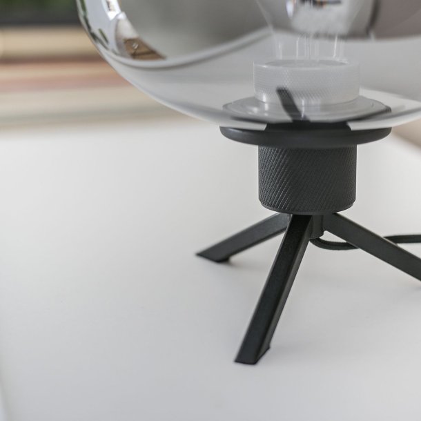 Espejo - Bordlampe i glas og metal med spejl effekt, hjde 22 cm