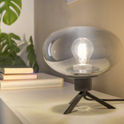 Espejo - Bordlampe i glas og metal med spejl effekt, hjde 22 cm
