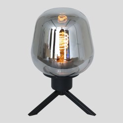 Espejo - Bordlampe i glas og metal med spejl effekt, hjde 28 cm