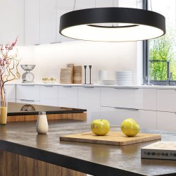 Anillo - loftlampe med en ring af metal og glas, 4 slags finish