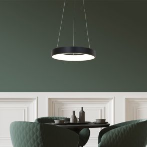 Anillo - taklampa med ring av metall och glas, 4 typer av finish