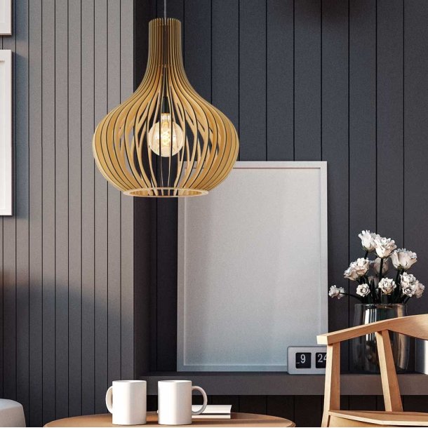 Quart - Loftlampe i lyst tr