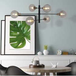 Boda - Loftlampe med seks glaskupler