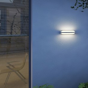 Siam - Udendrslampe i sort metal og glas