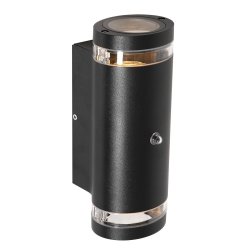 Baza - Udendrslampe i sort metal og glas med sensor