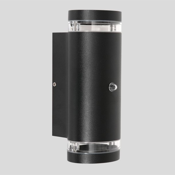 Baza - Udendrslampe i sort metal og glas med sensor