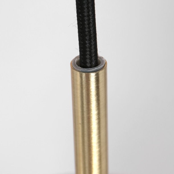 Bowie - loftlampe i messing og ravfarvet glas