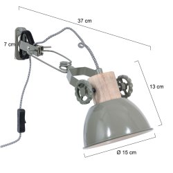 Bates - vglampe i to metal farver