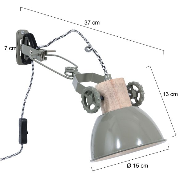Bates - vglampe i to metal farver