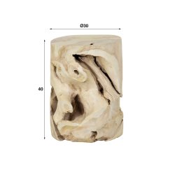 Sali - Sofabord i unik hndlavet hvid teaktr