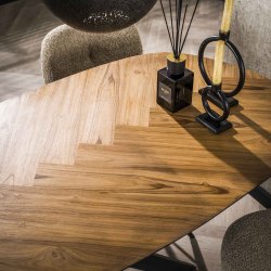 Zibetta - Barbord i genbrugsteak og sort metal