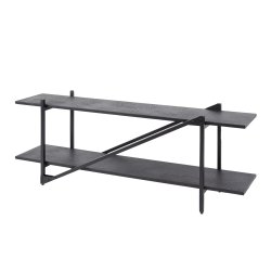 Namu - Tv bord i gr-sort metal, bredde 140 cm.