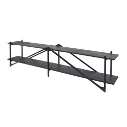 Namu - Tv bord i gr-sort metal, bredde 220 cm.