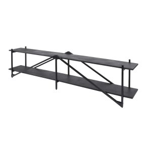 Namu - Tv bord i grå-sort metal, bredde 220 cm.