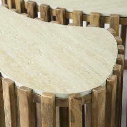 Jura - Sofabordsst med 3 borde i mangotr og keramisk topplader