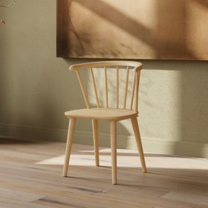 Dobby - 2 Spisebordsstole i massiv naturfarvet tr�