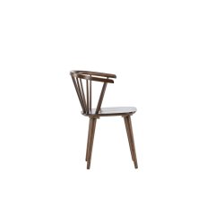 Dobby - 2 Spisebordsstole i massiv mokkafarvet lakeret tr�