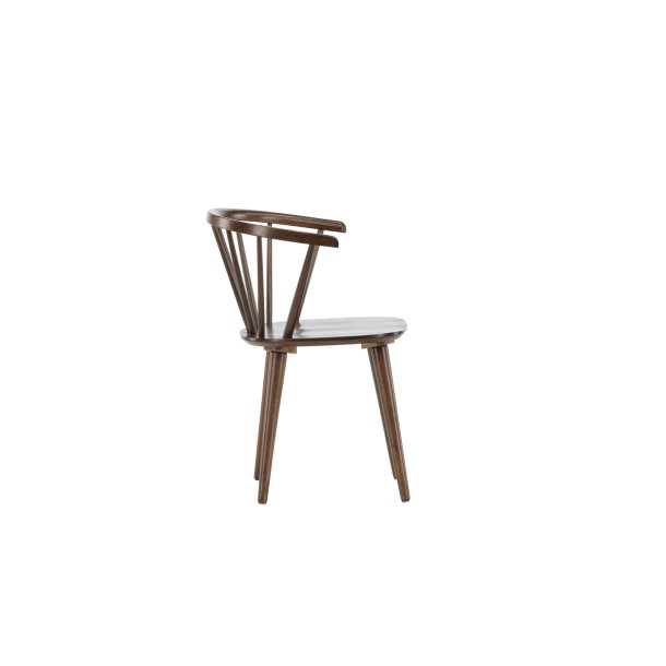 Dobby - 2 Spisebordsstole i massiv mokkafarvet lakeret tr�