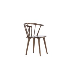 Dobby - 2 Spisebordsstole i massiv mokkafarvet lakeret tr�