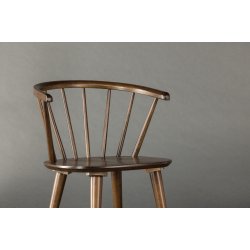 Dobby - 2 Spisebordsstole i massiv mokkafarvet lakeret tr�