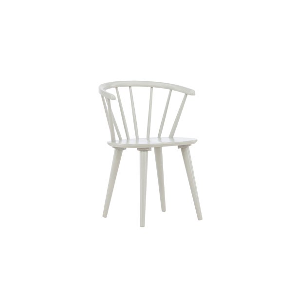 Dobby - 2 Spisebordsstole i massiv lysegr� lakeret tr�