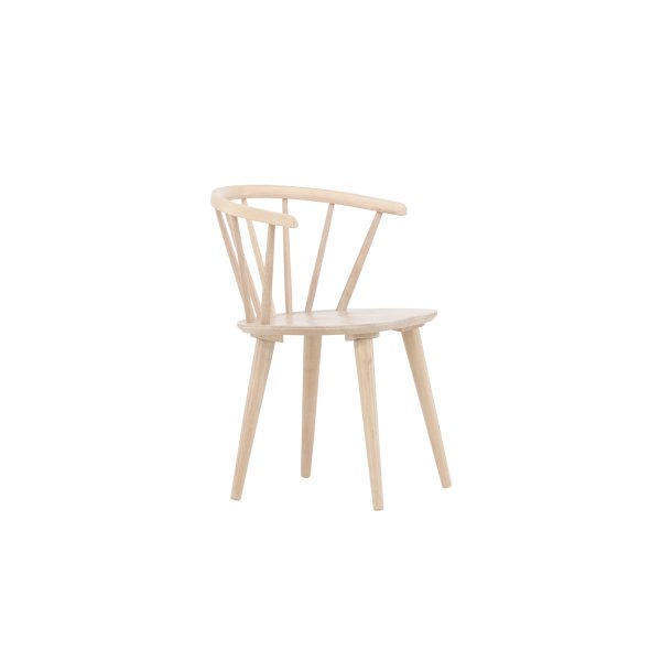 Dobby - 2 Spisebordsstole i massiv hvidtonet tr�