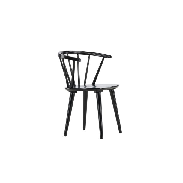 Dobby - 2 Spisebordsstole i massiv sortlakeret tr�