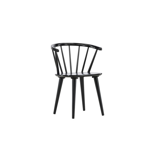 Dobby - 2 Spisebordsstole i massiv sortlakeret tr�