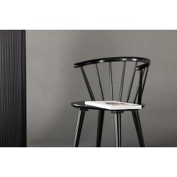 Dobby - 2 Spisebordsstole i massiv sortlakeret tr�