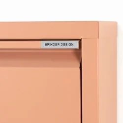 Zapato - Skoskab med 2 dobbelt rum - terracotta farvet metal