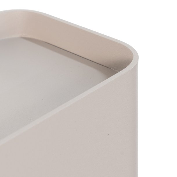 Alhamba - Knagerkke med hylde i silky taupe metal, fem knager