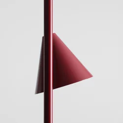 Frigg- Gulvlampe med to skrme i vinrd metal