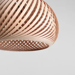 Nightfall - Pendel i flettet bgetr, diameter 45 cm.